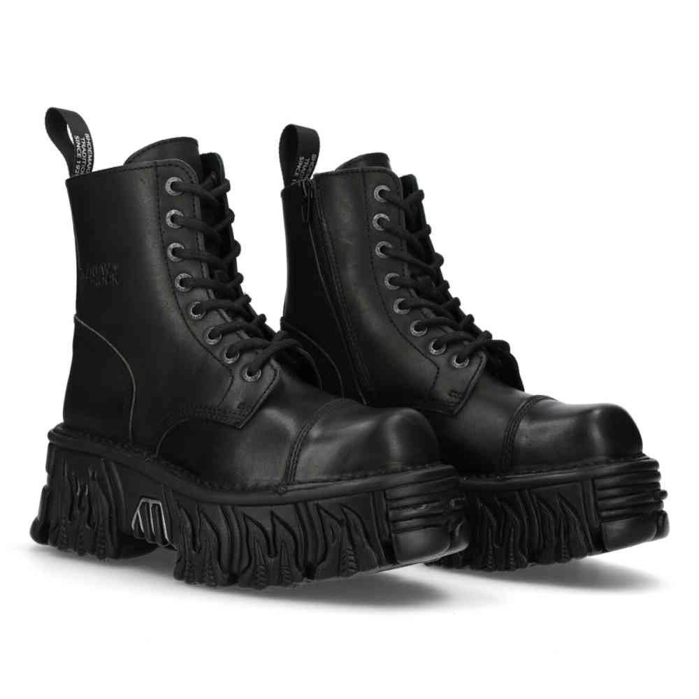 New Rock - M-MILI083C-S63 Veterlaars - Zwart
